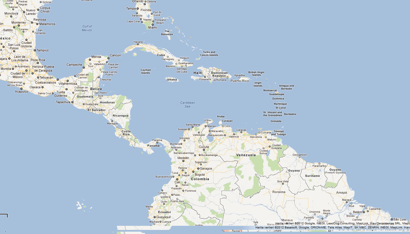 carte du porto Rico caraibes mer